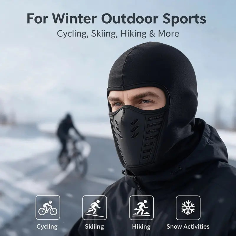 Unisex fleece helmaske i balaklava - vindtett, anti-dugg, myk sports- og friluftslue🧣