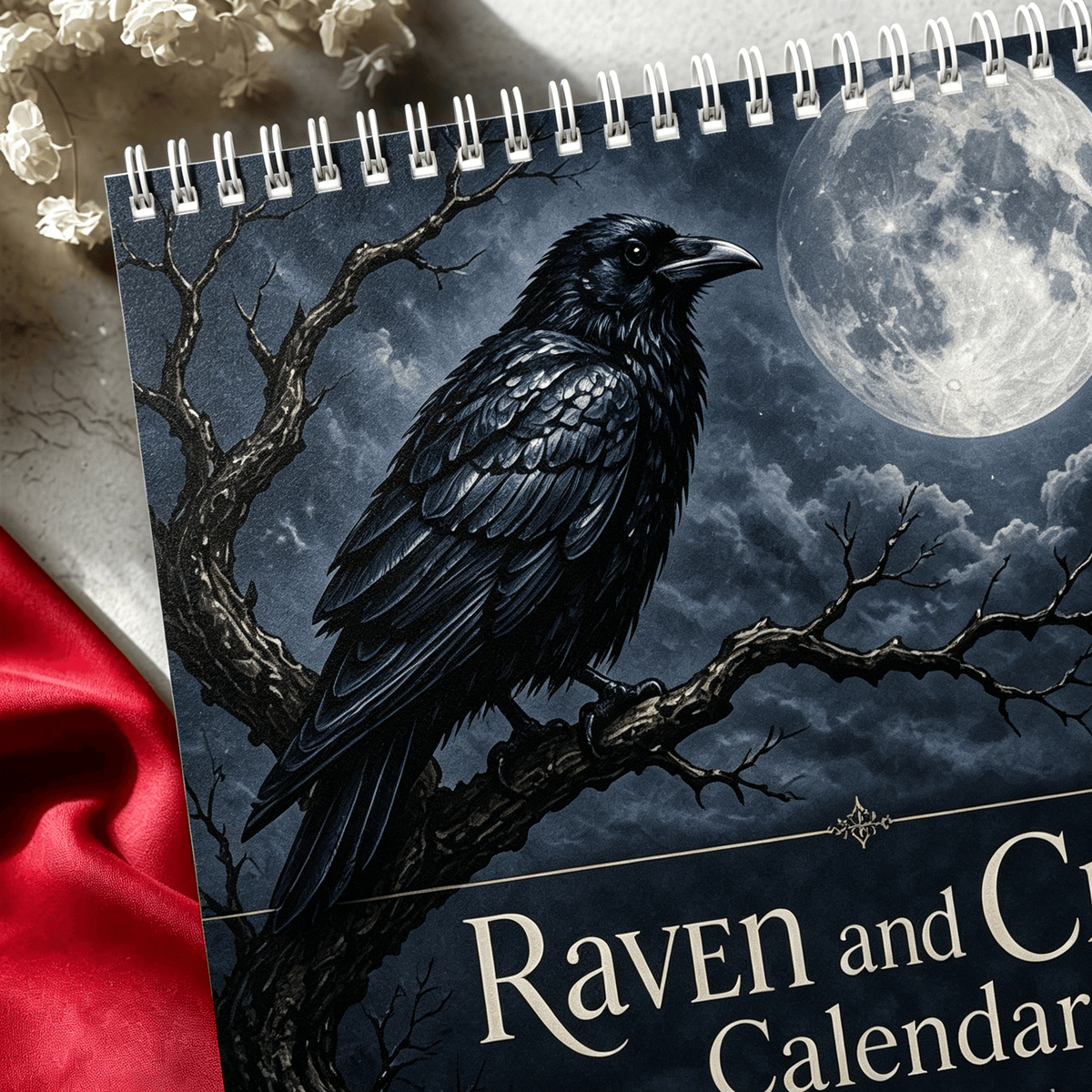 🐦‍⬛Raven & Crow 2027 veggkalender — 12 måneder med gotisk kunst i måneskinn🖤