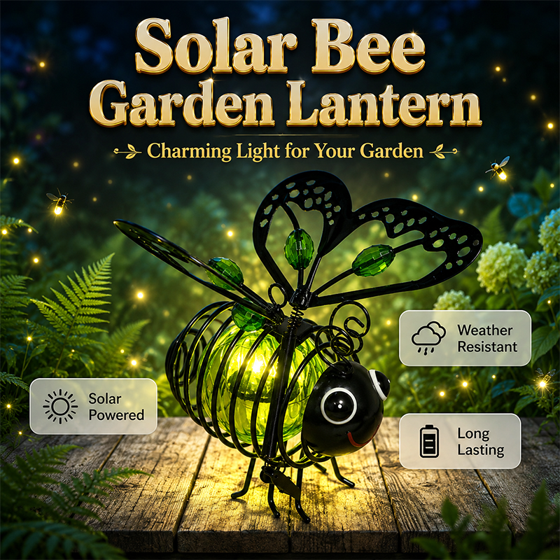 🌙🍃🪴 50 % rabatt i en begrenset periode! Hengende solcellelampe formet som en bie – varmt ravgult lys, flimmerfritt, perfekt til hagefester, camping eller barnerom – spre glede både dag og natt. 🌞🌜