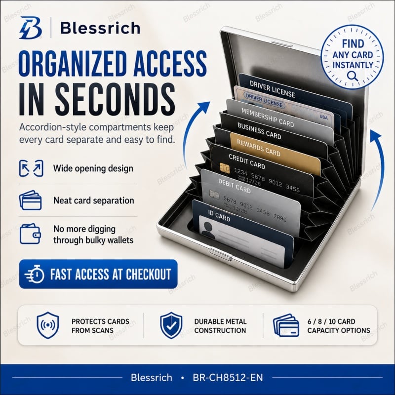 🔥SISTE DAGS SALG 49 % RABATT - 💳RFID-blokkerende metallkortholder
