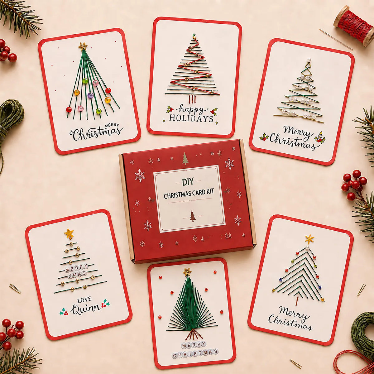 🎄 «Merry & Bright»-julesett for selvlaging (6 stk.)