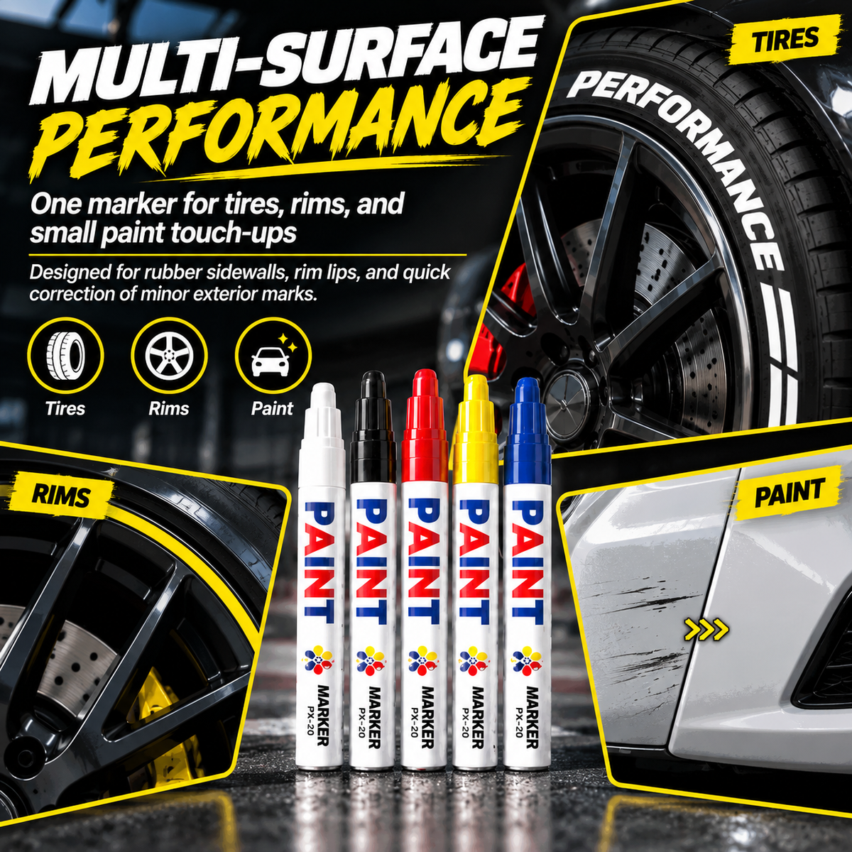 🏎️Wheel Armor – spesialmarkør for flere overflater på kjøretøy