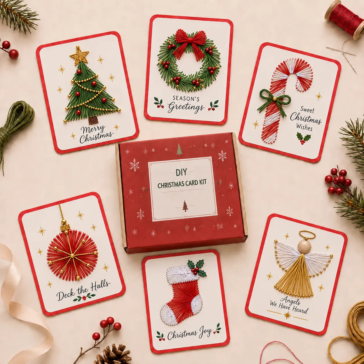 🎄 «Merry & Bright»-julesett for selvlaging (6 stk.)