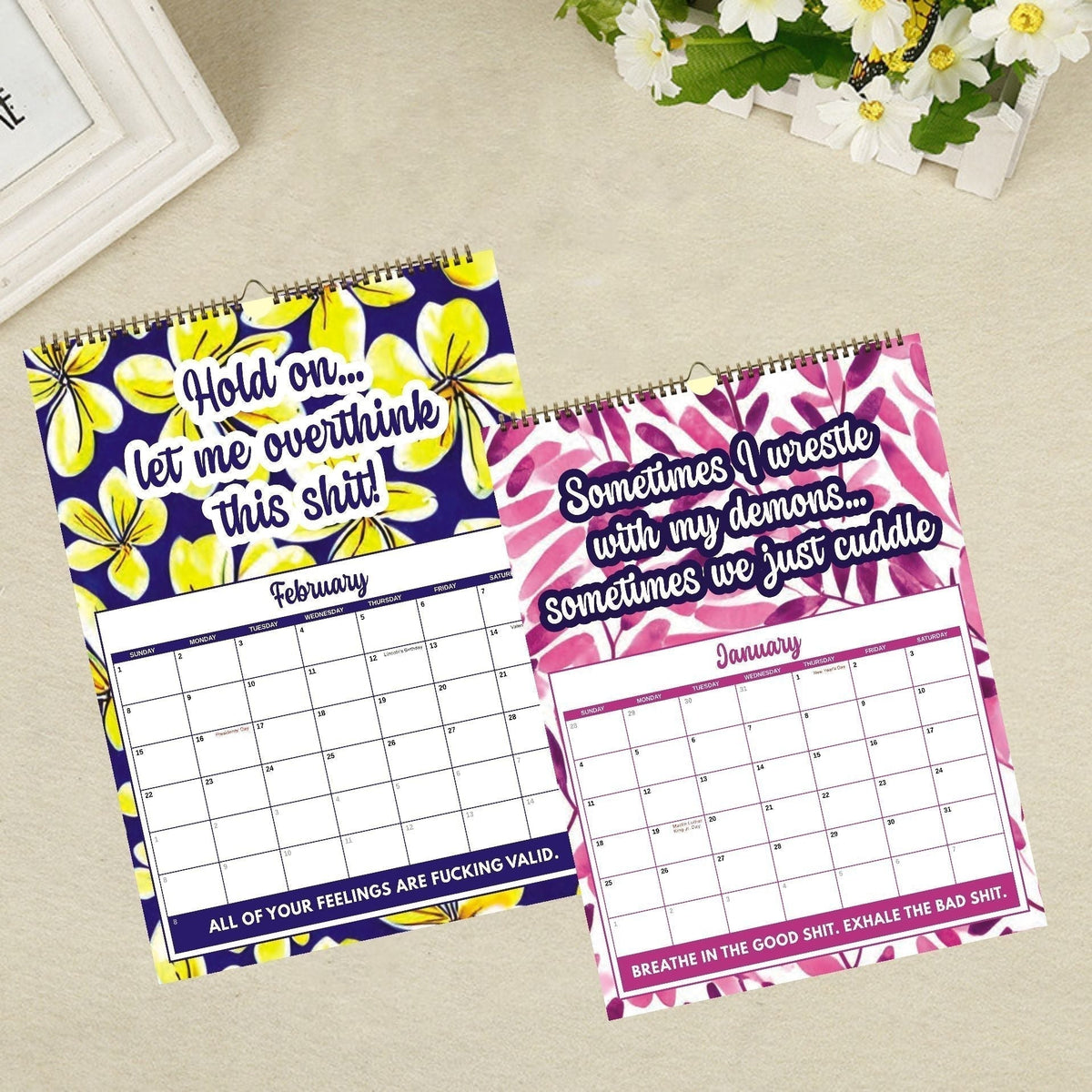 🔥🎉Over 58 000 solgt!🎁🌟2027 Sweary Wall Calendar – Morsom og blasfemisk gave til venner og stresslindring hjemme