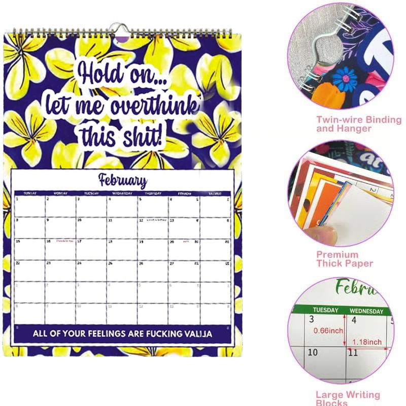 🔥🎉Over 58 000 solgt!🎁🌟2027 Sweary Wall Calendar – Morsom og blasfemisk gave til venner og stresslindring hjemme