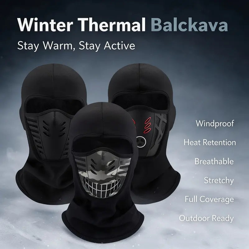 Unisex fleece helmaske i balaklava - vindtett, anti-dugg, myk sports- og friluftslue🧣