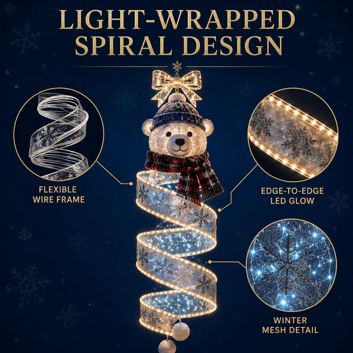 🎄Julemagisk spiralformet LED-lyskjede-kolleksjon