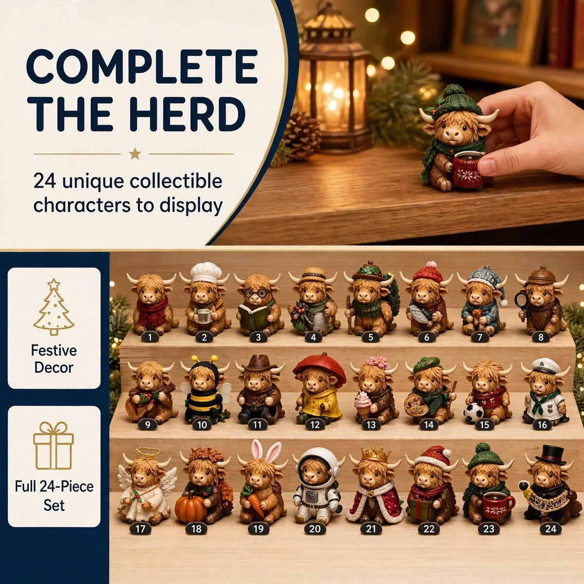 🎄Julekalender med 24 luker – Highland Cow