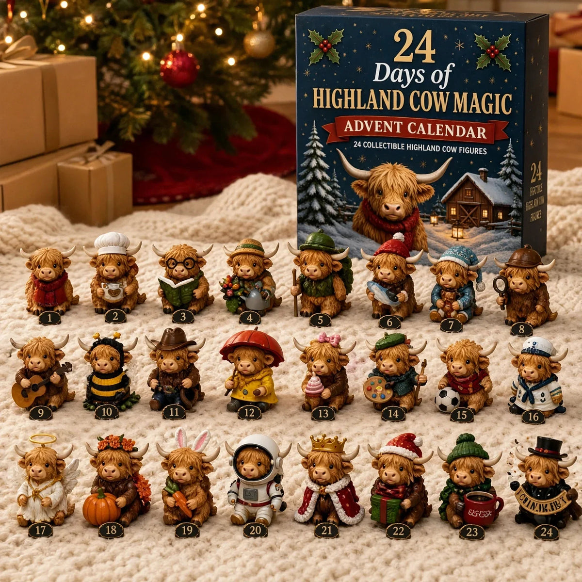 🎄Julekalender med 24 luker – Highland Cow