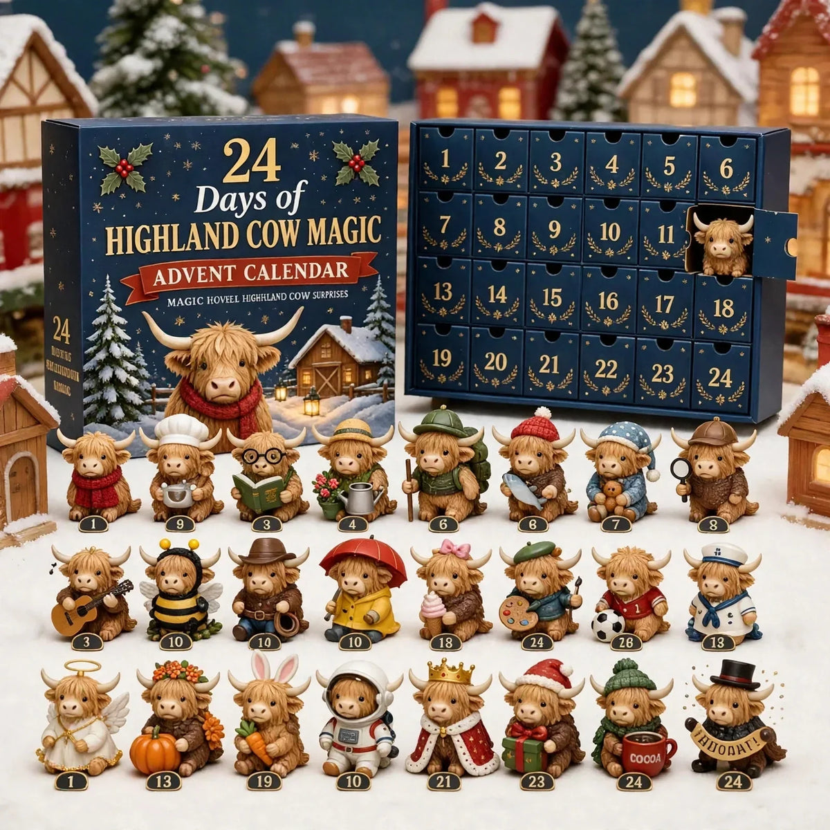 🎄Julekalender med 24 luker – Highland Cow