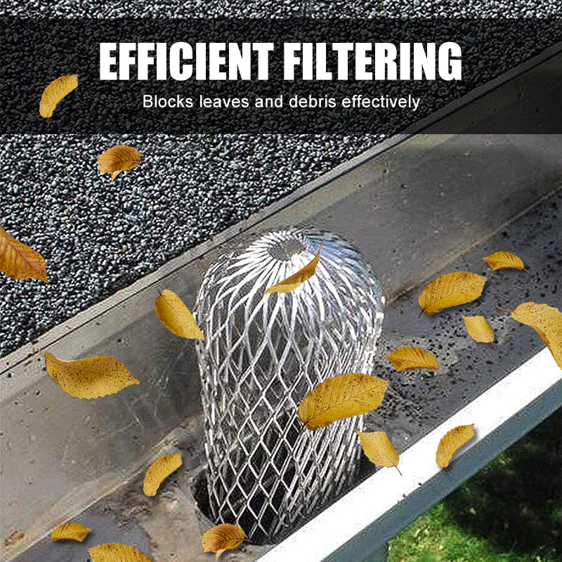 🍂 Takrennefilter og nedløpsrørfilter i aluminium – forhindrer tilstopping av avløpssystemet i huset ditt på grunn av løv og skitt