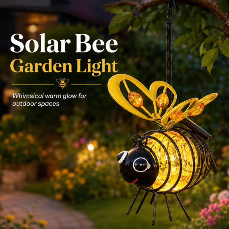 🌙🍃🪴 50 % rabatt i en begrenset periode! Hengende solcellelampe formet som en bie – varmt ravgult lys, flimmerfritt, perfekt til hagefester, camping eller barnerom – spre glede både dag og natt. 🌞🌜
