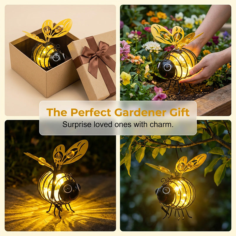 🌙🍃🪴 50 % rabatt i en begrenset periode! Hengende solcellelampe formet som en bie – varmt ravgult lys, flimmerfritt, perfekt til hagefester, camping eller barnerom – spre glede både dag og natt. 🌞🌜