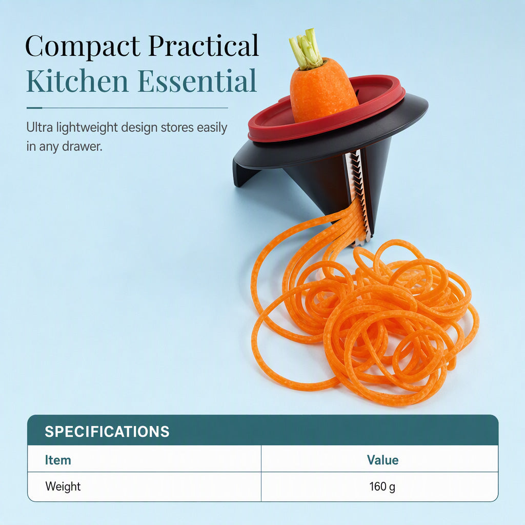 Håndholdt spiralskjærer og grønnsaksrivjern